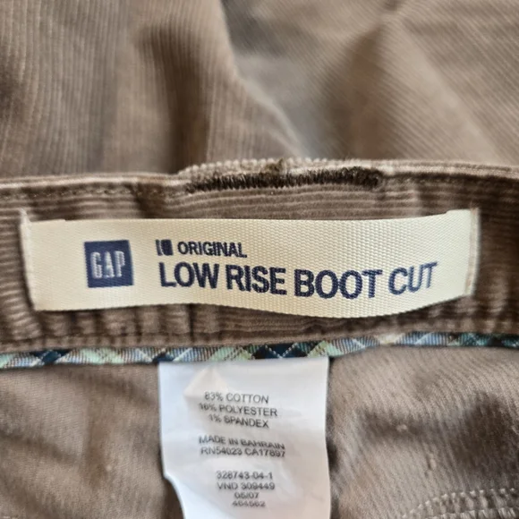Vintage Gap Bootcut Midrise Corduroy Tan Womens 14 90s Retro Fall Winter NWOT - Picture 5 of 6